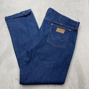 Wrangler Mens Jeans Cowboy‎ Western Cut Denim Size 46x32  Dark Wash Straight Leg